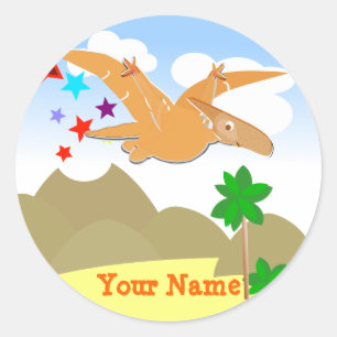 Dinosaur Pteranodon Name Stickers
