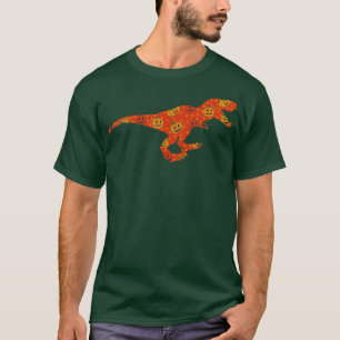 Dinosaur Pumpkin Head Jack O Lantern Halloween T-Shirt
