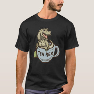 Dinosaur Pun Tea Drinker Time Tea Squad Dino F T-Shirt