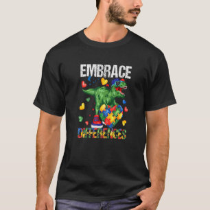 Dinosaur Puzzle Piece Autism Awareness For Boys Ki T-Shirt