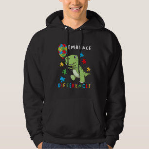 Dinosaur Puzzle Piece Autism Awareness Hoodie