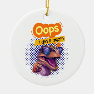 dinosaur quote ceramic tree decoration