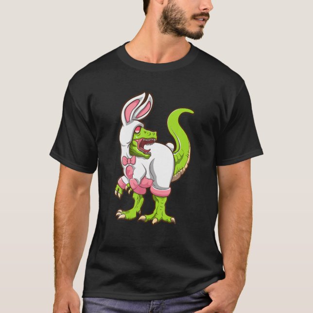 Dinosaur Raptor Bunny | Easter T-Shirt (Front)