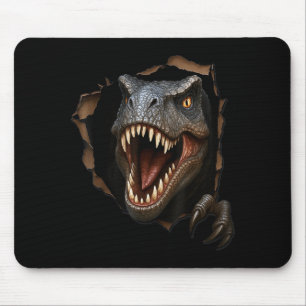 Dinosaur Raptor Torn Cloth Funny 3D Graphic Mouse Pad