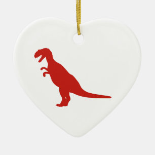 Dinosaur Red Ceramic Tree Decoration
