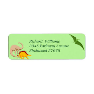Dinosaur Return Address Label