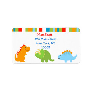 Dinosaur return address labels