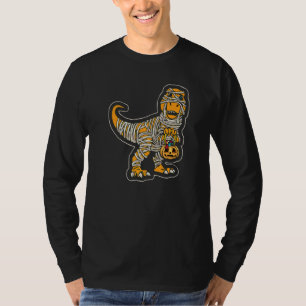 Dinosaur Rex Mummy  Quote Pumpkin Halloween Costum T-Shirt