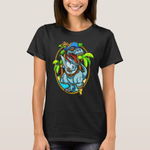 Dinosaur Rex Pirate Hat T-Shirt