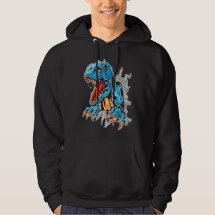 Dinosaur rex scary Biggest face Horror best art Hoodie