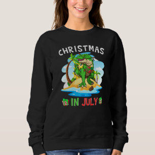 Dinosaur Rex Xmas Tree Summer Vacation Christmas I Sweatshirt