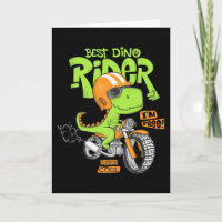 Dinosaur riding a motorbike