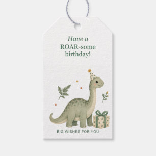 Dinosaur ROAR-some Birthday Gift Tags