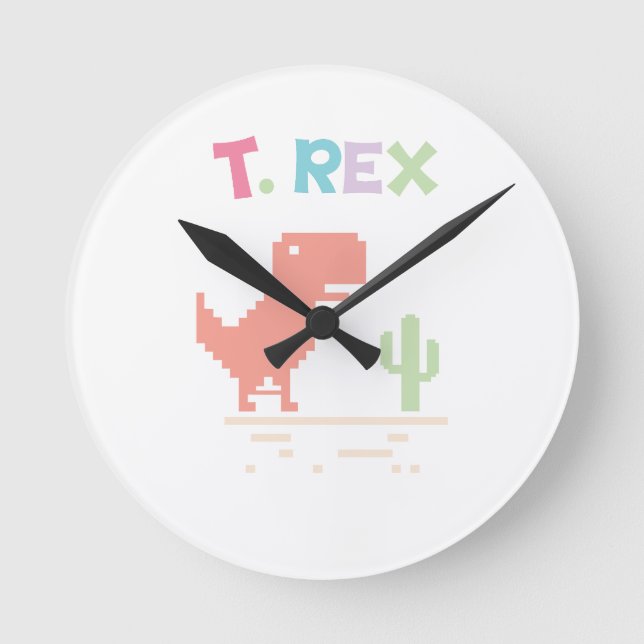 Dinosaur Round Clock (Front)