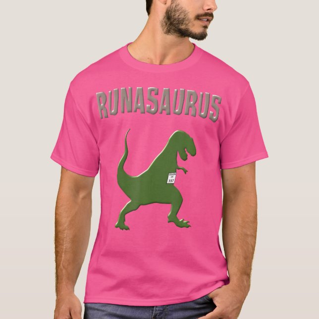 Dinosaur Runner Shirt T Rex Running Shirt Funny Ru (Front)