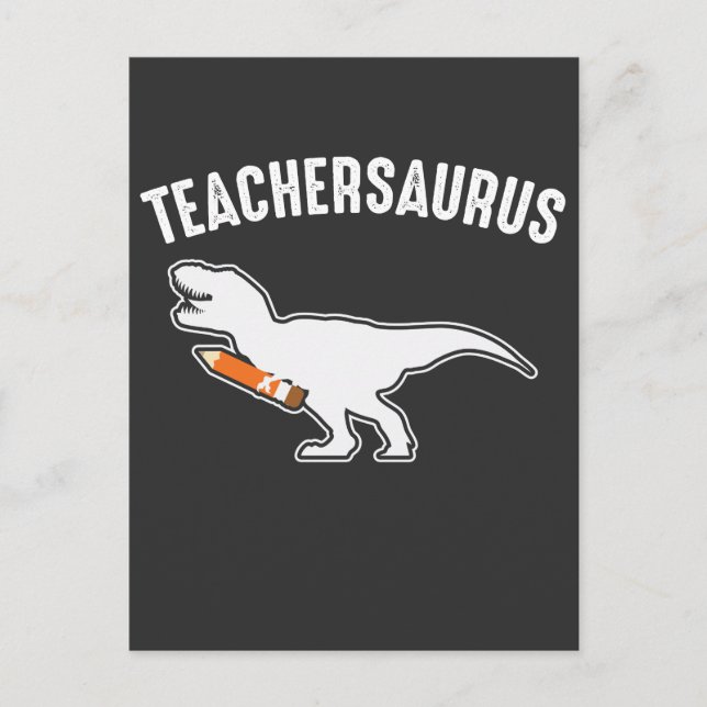 Dinosaur School Teacher  Back to School Dino Lover Postcard (Front)