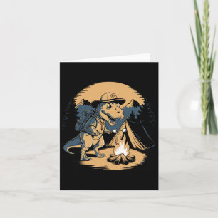 Dinosaur Scouting Camping For Kids Boys Girls  Card