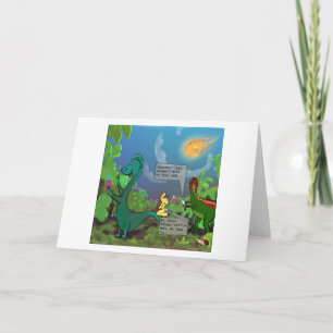 Dinosaur Selfie Funny Comic Card