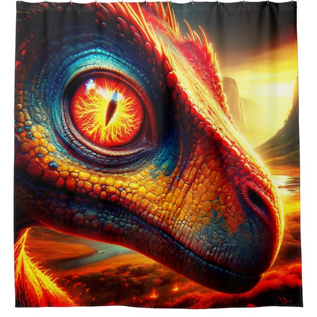 Dinosaur Shower Curtain (Front)