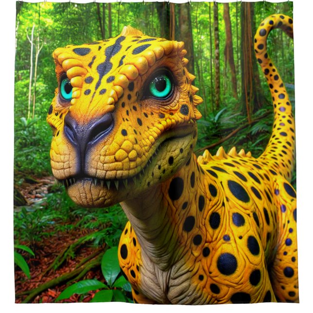 Dinosaur Shower Curtain (Front)