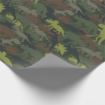Dinosaur Silhouette Camouflaged Birthday Gift