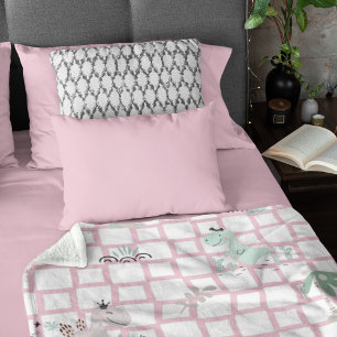 Dinosaur Simple Scandinavian Child Design  Fleece Blanket