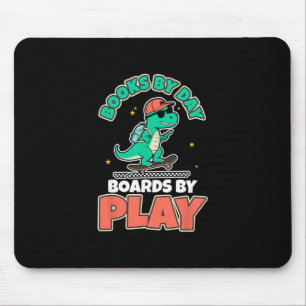 Dinosaur Skateboarding Books Dino Play Fun Activit Mouse Pad