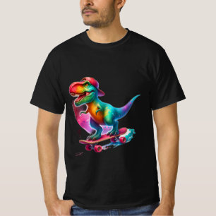Dinosaur Skateboarding T-Shirt