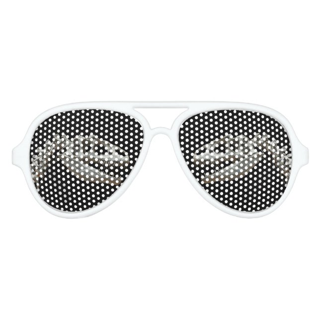 Dinosaur Skeleton Adult Retro Party Shades, White Aviator Sunglasses (Front)