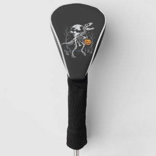 Dinosaur Skeleton Halloween Pumpkin Graveyard Desi Golf Head Cover