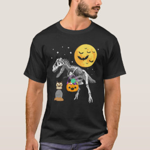 Dinosaur Skeleton Rex Pumpkin Halloween Costume Ap T-Shirt