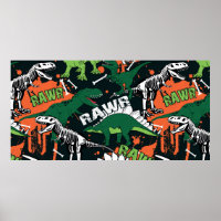 Dinosaur skeleton. Vintage grunge pattern