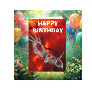 Dinosaur Skull BIRTHDAY PARTY Card