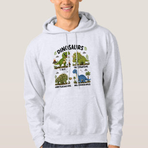 Dinosaur Species Learning for Kids Hoodie