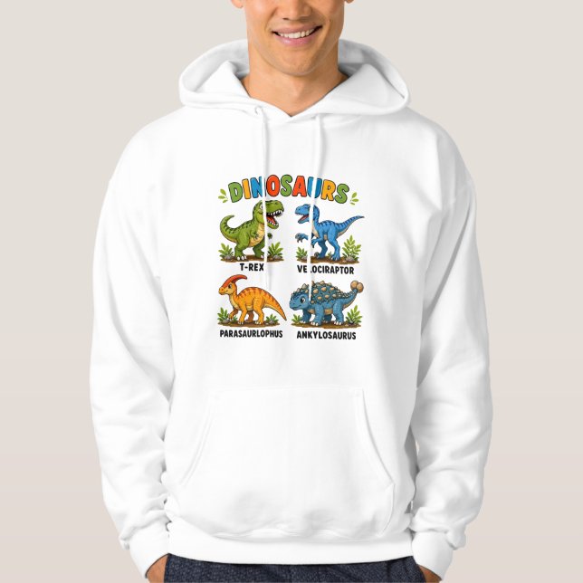 Dinosaur Species Learning for Kids Hoodie (Front)
