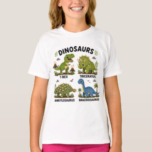 Dinosaur Species Learning for Kids T-Shirt