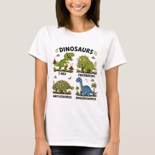 Dinosaur Species Learning for Kids T-Shirt