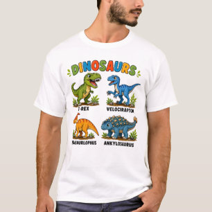 Dinosaur Species Learning for Kids T-Shirt