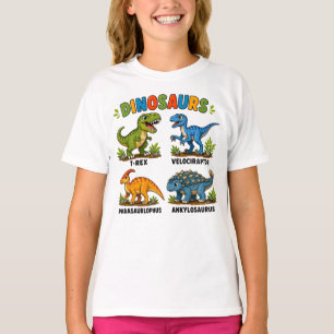 Dinosaur Species Learning for Kids T-Shirt