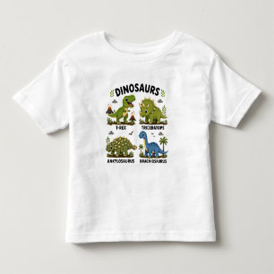 Dinosaur Species Learning for Kids Toddler T-Shirt