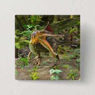 Dinosaur Spinosaurus 15 Cm Square Badge