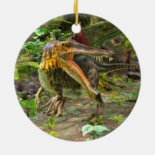 Dinosaur Spinosaurus Ceramic Tree Decoration (Back)