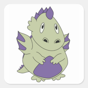 Dinosaur Square Sticker