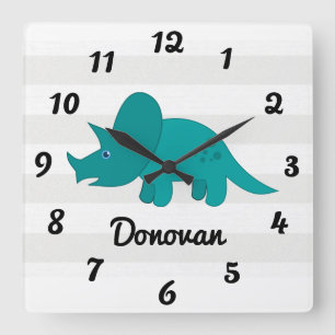 Dinosaur Square Wall Clock