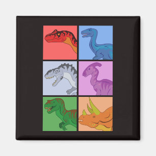 Dinosaur Squares Magnet