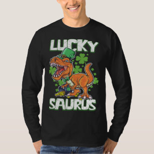 Dinosaur St Patrick's Day LUCKY SAURUS T Rex LUCKY T-Shirt