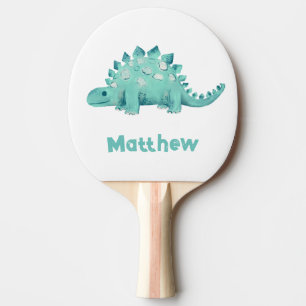 Dinosaur Stegosaurus First Name Ping Pong Paddle