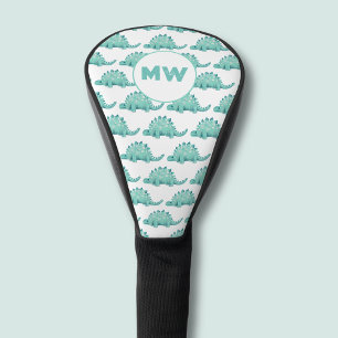 Dinosaur Stegosaurus Initials Golf Head Cover