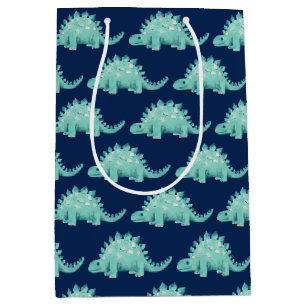Dinosaur Stegosaurus Kids Birthday Medium Gift Bag