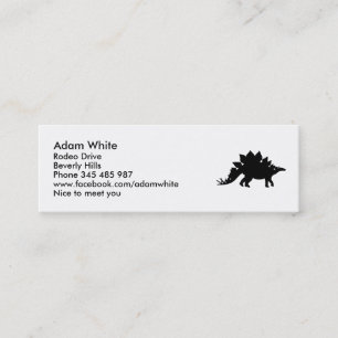Dinosaur Stegosaurus Mini Business Card
